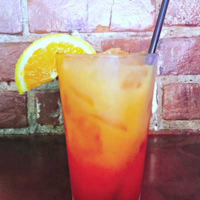 Boozy Mango Sunset cocktail